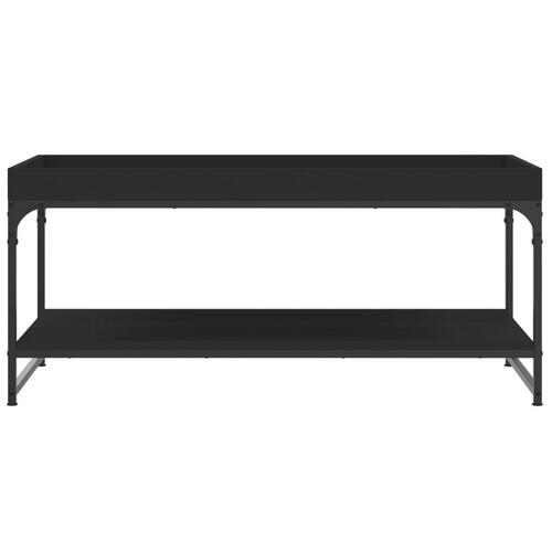 Sofabord 100x49x45 cm konstrueret træ sort
