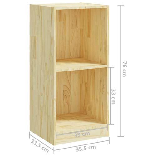 Skab 35,5x33,5x76 cm massivt fyrretræ