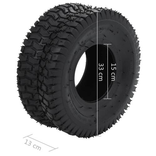 Trillebørsdæk 2 stk. 15 x 6.00-6 4PR gummi