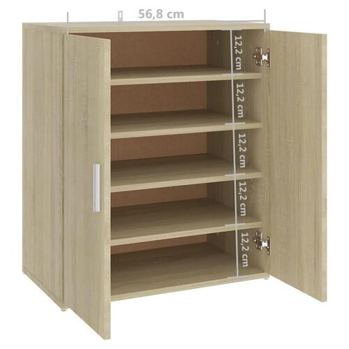 Skoreol 60x35x70 cm konstrueret træ sonoma-eg