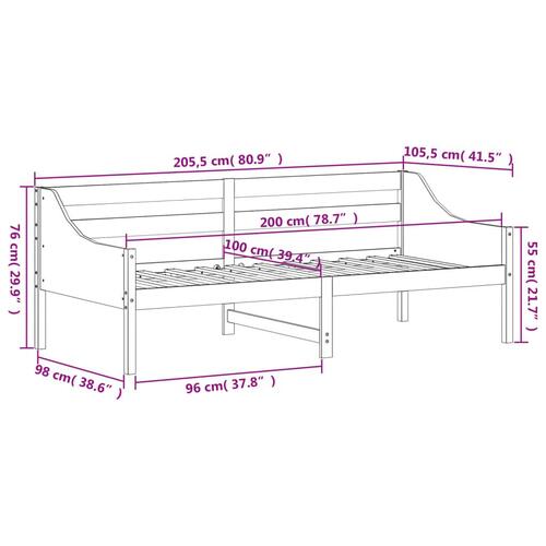 Daybed 100x200 cm massivt fyrretræ