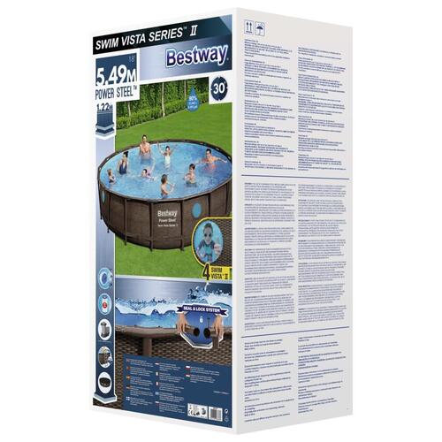 Power Steel swimmingpoolsæt 549x122 cm