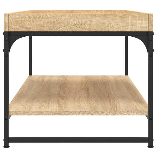 Sofabord 100x49x45 cm konstrueret træ sonoma-eg