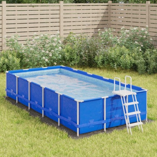 Poolunderlag 420x220 cm polyester-geotekstil lysegrå