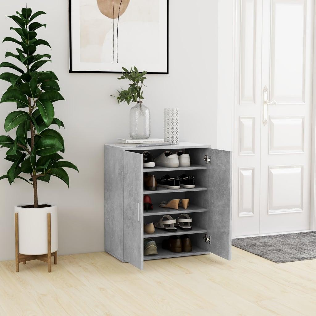 Skoskab 60x35x70 cm konstrueret træ betongrå