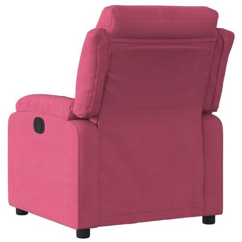 Lænestol velour vinrød