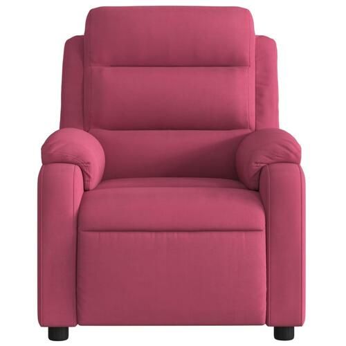 Lænestol velour vinrød