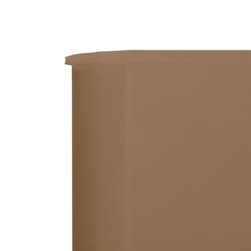 3-panels læsejl stof 400 x 120 cm gråbrun