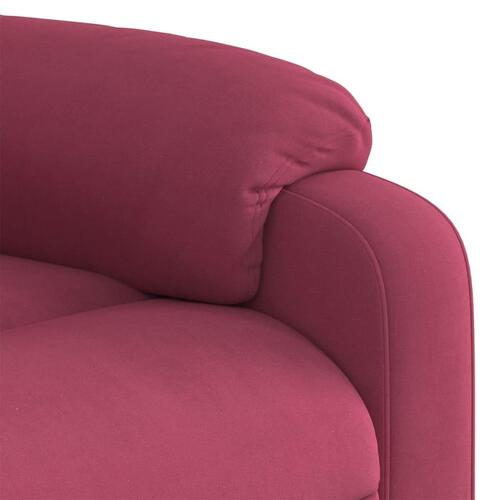 Lænestol velour vinrød