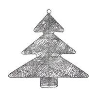 Julepynt Sølvfarvet Juletræ 36,7 x 0,2 x 37,5 cm Metal Plastik