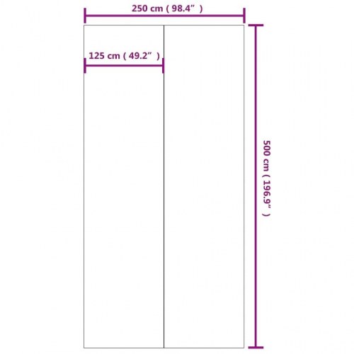 Poolunderlag 500 × 250 cm i polyester-geotekstil - lysegrå