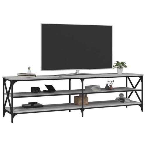 Tv-bord 180x40x50 cm konstrueret træ grå sonoma-eg