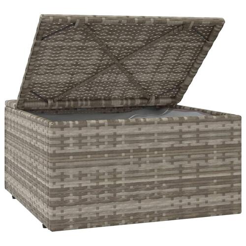 Loungesæt til haven 4 dele med hynder polyrattan grå