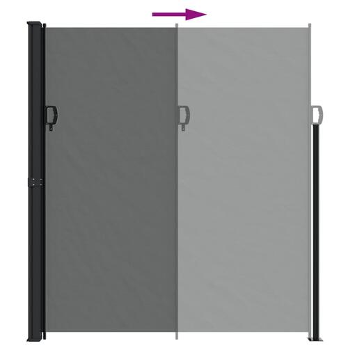 Sammenrullelig sidemarkise 220x600 cm antracitgrå