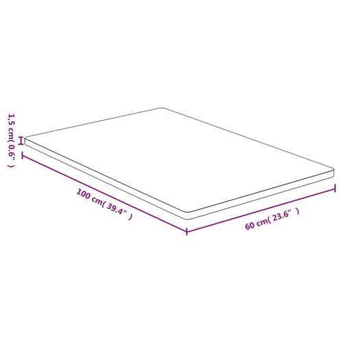 Bordplade 60x100x1,5 cm bambus