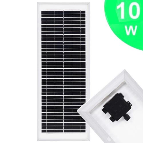 Solcellepanel 10 W polykrystallinsk aluminium og sikkerhedsglas
