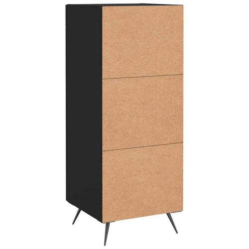 Skænk 34,5x34x90 cm konstrueret træ sort
