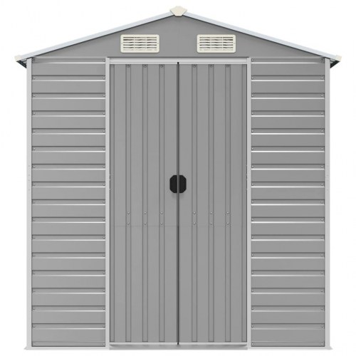 Haveskur lysegrå 191 × 725 × 198 cm - galvaniseret stål