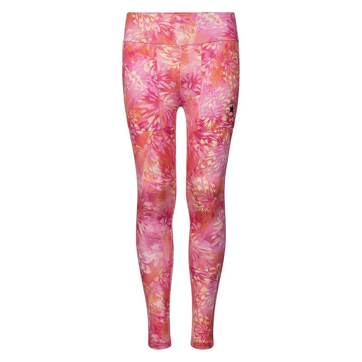 Converse sportsleggings til piger HIGH RISE PRINTED, fuchsia - 14 år