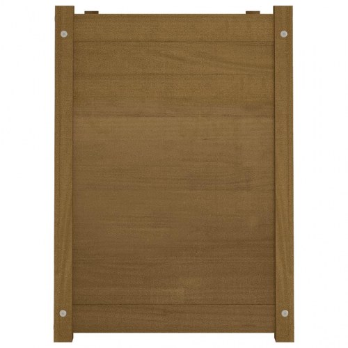 Plantekasse 100x50x70 cm massivt fyrretræ gyldenbrun