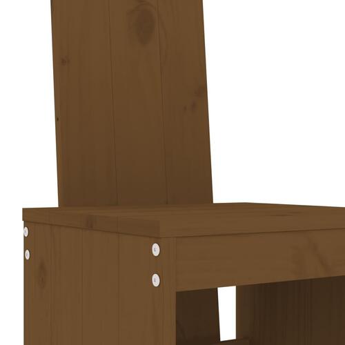 Barstole 2 stk. 40x42x120 cm massivt fyrretræ gyldenbrun