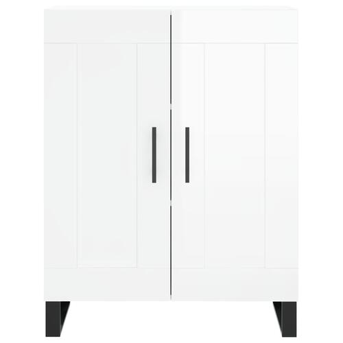 Skænk 69,5x34x90 cm konstrueret træ hvid højglans