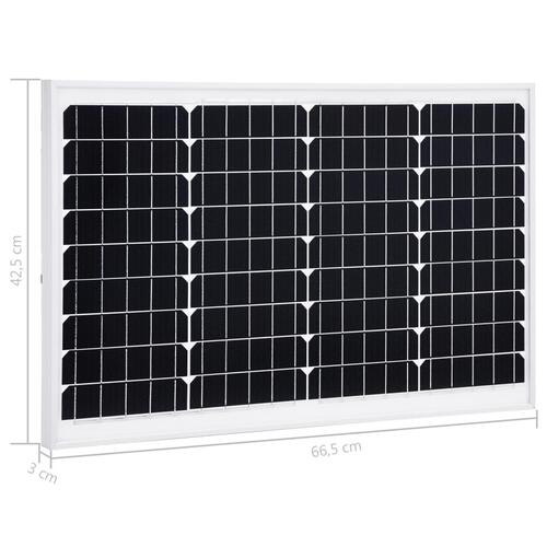 Solcellepanel 40 W aluminium og sikkerhedsglas
