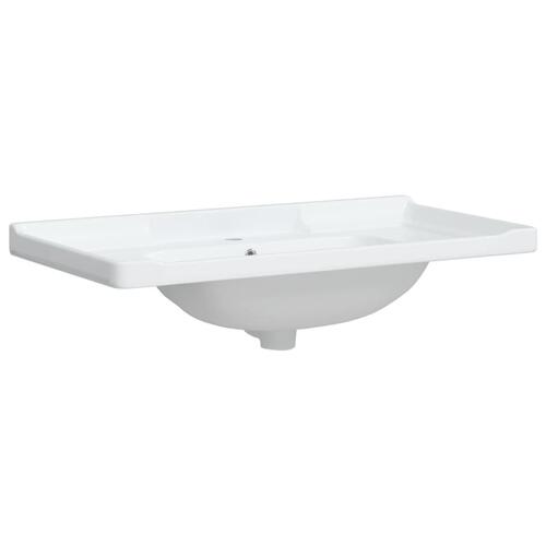 Badeværelsesvask 91,5x48x23 cm rektangulær keramisk hvid