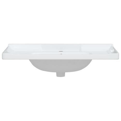 Badeværelsesvask 91,5x48x23 cm rektangulær keramisk hvid