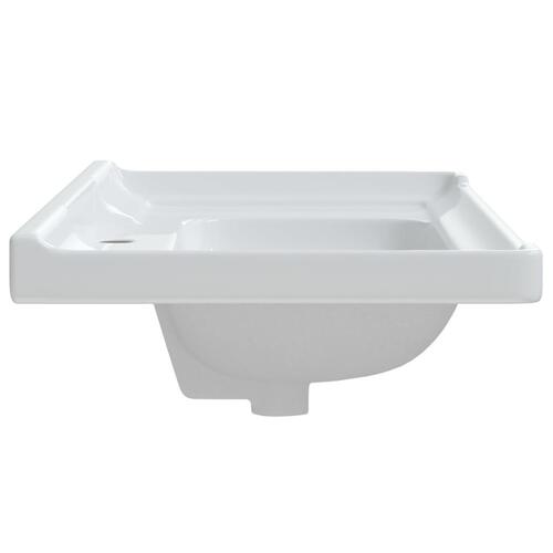 Badeværelsesvask 91,5x48x23 cm rektangulær keramisk hvid