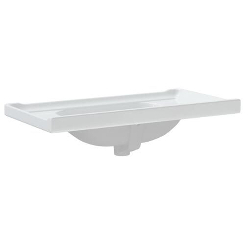 Badeværelsesvask 91,5x48x23 cm rektangulær keramisk hvid