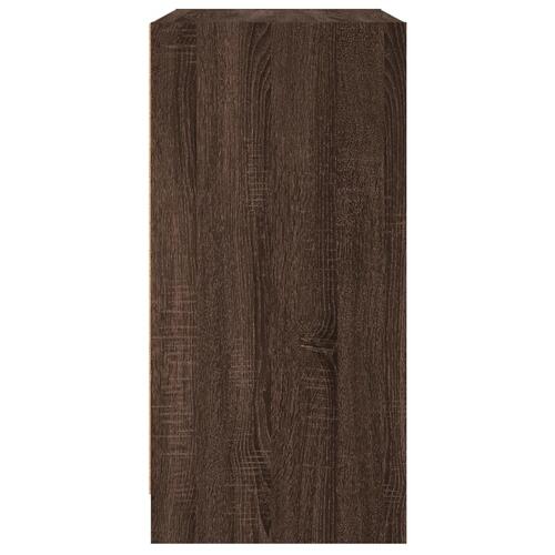 Skab med glaslåger 68x37x75,5 cm brun egetræsfarve