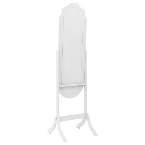 Fritstående spejl 45,5x47,5x160 cm konstrueret træ hvid