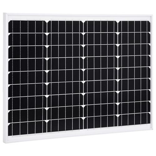 Solcellepanel 50 W aluminium og sikkerhedsglas