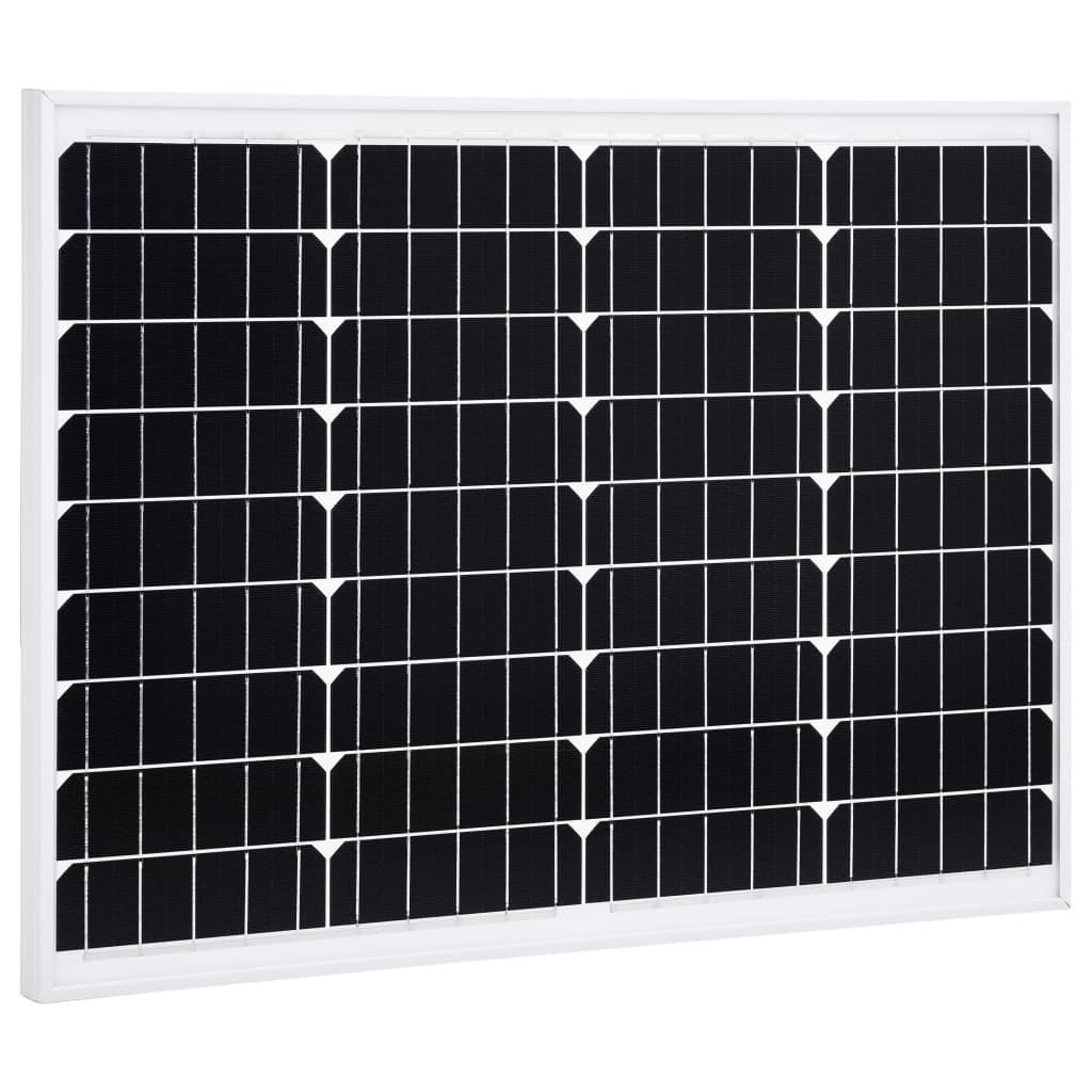 Solcellepanel 50 W aluminium og sikkerhedsglas