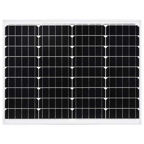 Solcellepanel 50 W aluminium og sikkerhedsglas