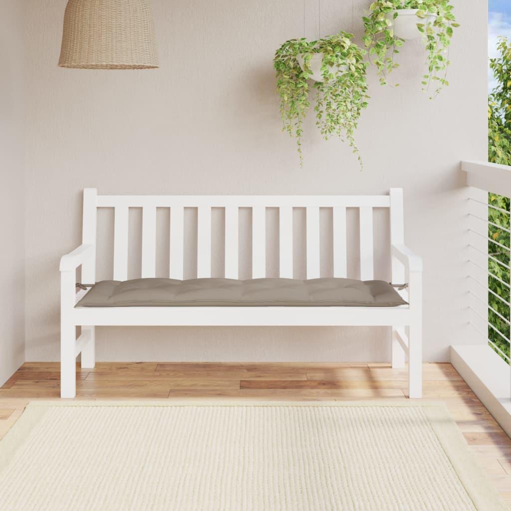 Hynde til havebænk 150x50x7 cm oxfordstof gråbrun