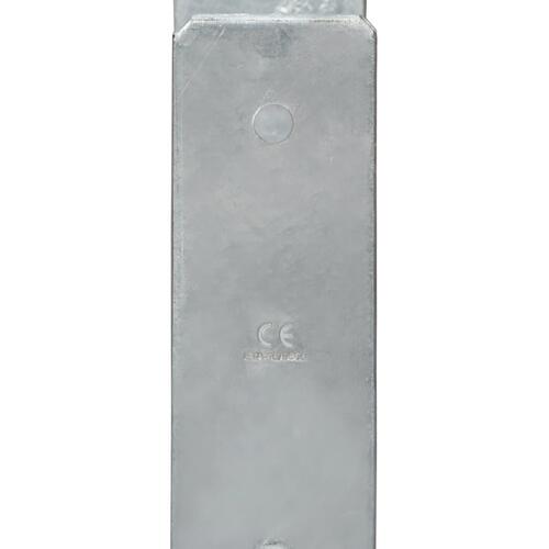 Hegnspløkker 2 stk. 7x6x60 cm galvaniseret stål sølvfarvet