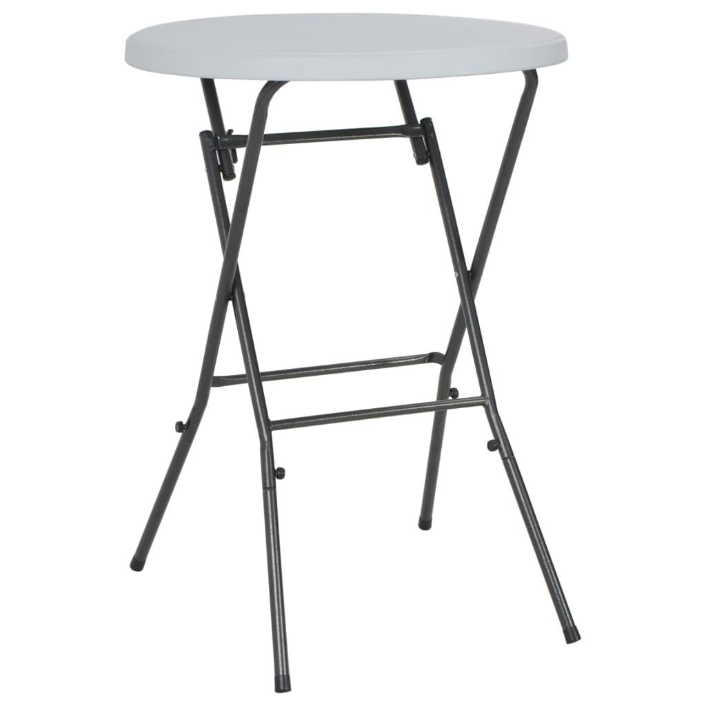 Foldbart barbord HDPE 80 x 110 cm hvid billede