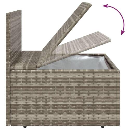 Midtermoduler til havesofa 6 stk. 57x57x56 cm polyrattan grå