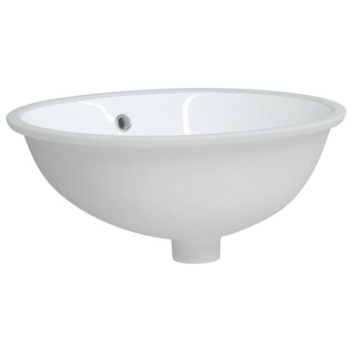Badeværelsesvask 47x39x21 cm oval keramisk hvid