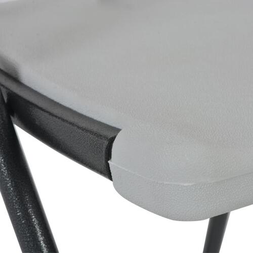 Foldbare barstole 2 stk. HDPE og stål hvid