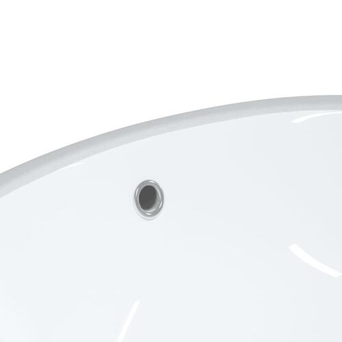 Badeværelsesvask 47x39x21 cm oval keramisk hvid
