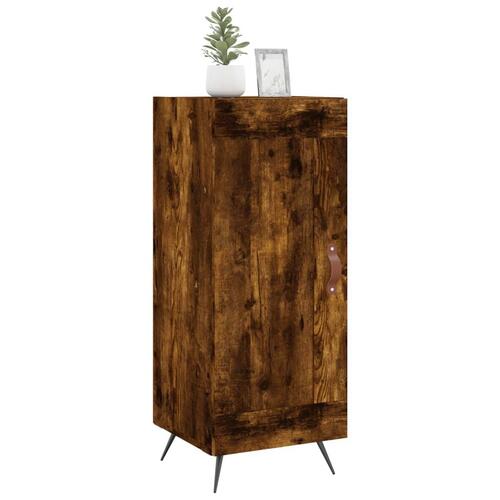Skænk 34,5x34x90 cm konstrueret træ røget egetræsfarve