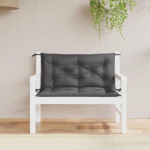 Hynder til havebænk 2 stk. 100x50x7 cm oxfordstof antracitgrå