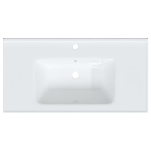 Badeværelsesvask 91,5x48x19,5 cm rektangulær keramisk hvid