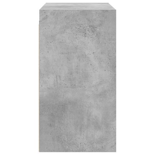 Skab med glaslåger 68x37x68,5 cm betongrå