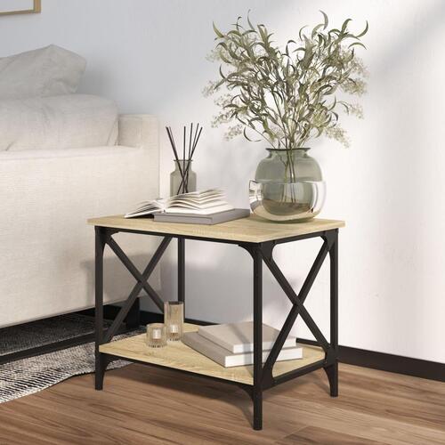 Sidebord 55x38x45 cm konstrueret træ sonoma-eg