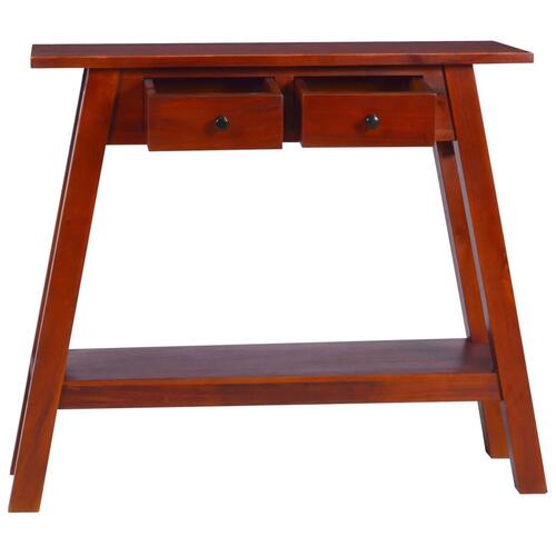 Konsolbord 90x30x75 cm massivt mahognitræ klassisk brun