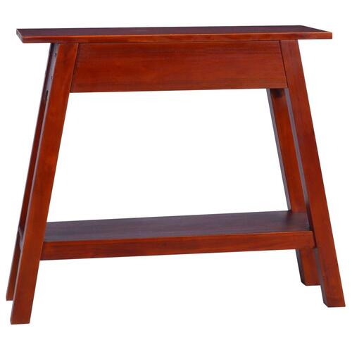 Konsolbord 90x30x75 cm massivt mahognitræ klassisk brun